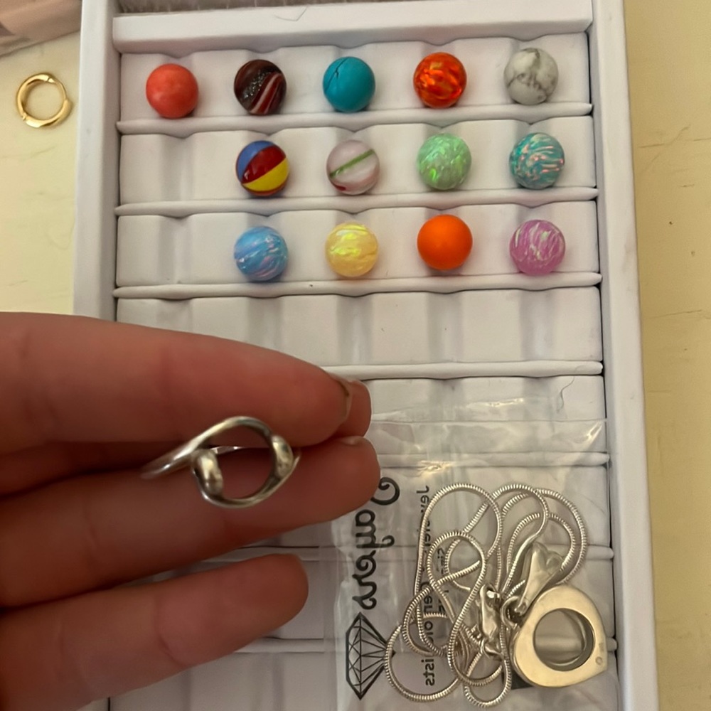 Orbis ring and necklace